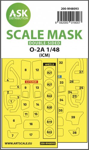 Art Scale - 1/48 O-2A double-sided mask self-adhesive, pre-cutted for ICM