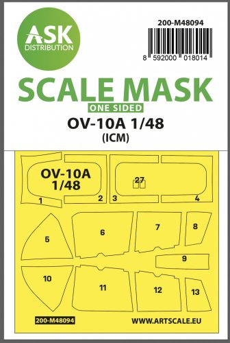 Art Scale - 1/48 OV-10A one-sided mask self-adhesive pre-cutted for ICM