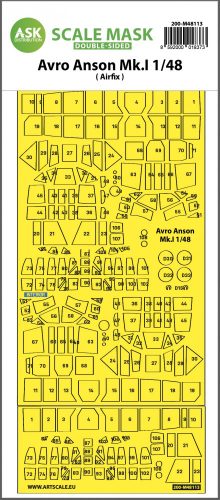 Art Scale - 1/48 Avro Anson Mk.I double-sided express mask, self-adhesive and pre-cutted for Airfix