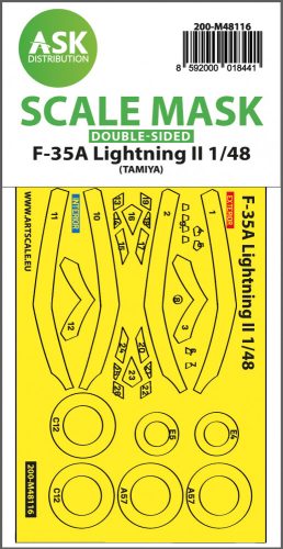 Art Scale - 1/48 F-35A Lightning II double-sided express mask, self-adhesive and pre-cutted for Tamiya