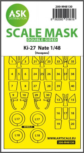 Art Scale - 1/48 Ki-27 Nate double-sided express mask for Hasegawa