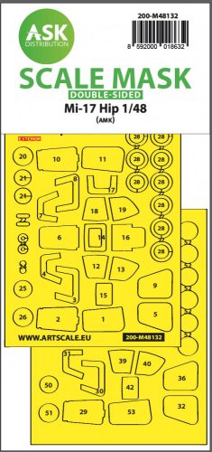 Art Scale - 1/48 Mil Mi-17Hip double-sided express mask for AMK