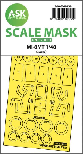 Art Scale - 1/48 Mil Mi-8MT one-sided express fit mask for Zvezda