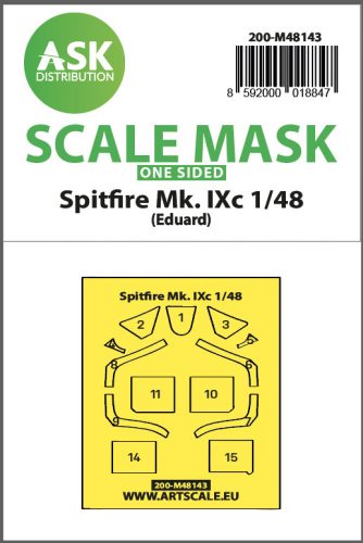 Art Scale - 1/48 Spitfire Mk.IXc one-sided express fit mask for Eduard