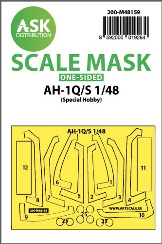 Art Scale - 1/48 AH-1Q/S Cobra  one-sided fit express mask for Special Hobby