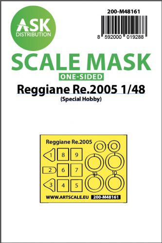 Art Scale - 1/48 Reggiane Re.2005  one-sided fit express mask for Special Hobby