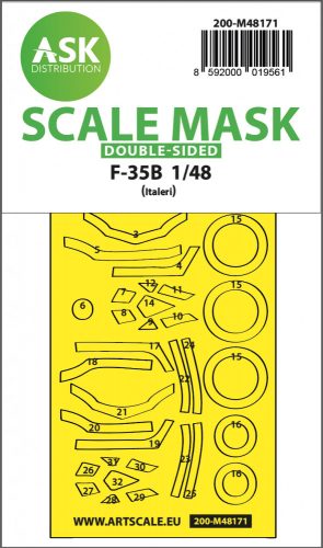 Art Scale - 1/48 F-35B double-sided express fit  mask for Italeri