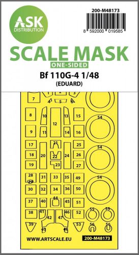 Art Scale - 1/48 Me 110G-4 one-sided express fit  mask for Eduard