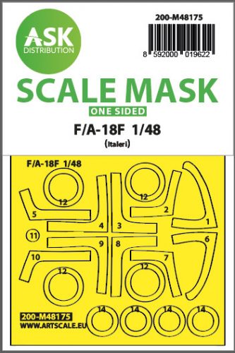 Art Scale - 1/48 F/A-18F one-sided express fit  mask for Italeri