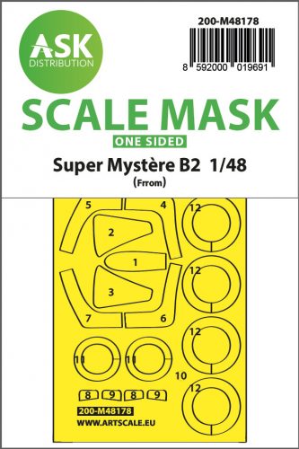 Art Scale - 1/48 Super Mystére B2 one-sided express fit  mask for FRROM - Special Hobby