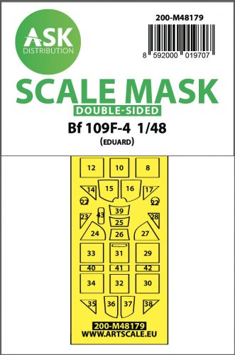 Art Scale - 1/48 Messerschmitt Bf 109F double-sided express mask, self-adhesive and pre-cutted for Eduard