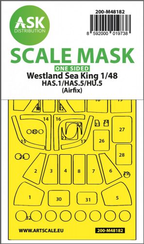 Art Scale - 1/48 Westland Sea King HAS.1/HAS.5/HU.5  one-sided express fit  mask for Airfix