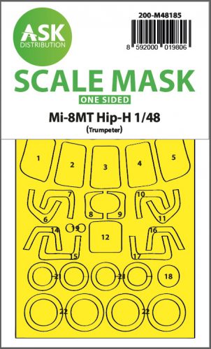 Art Scale - 1/48 Mil Mi-8MT one-sided express fit mask for Trumpeter