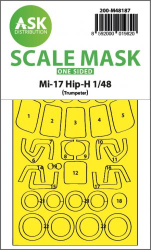 Art Scale - 1/48 Mil Mi-17 Hip-H one-sided express fit mask for Trumpeter