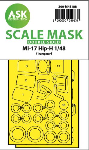 Art Scale - 1/48 Mil Mi-17 Hip-H double-sided express fit mask for Trumpeter