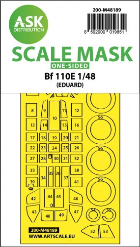 Art Scale - 1/48 Messerschmitt Bf 110E one-sided express fit mask for Eduard