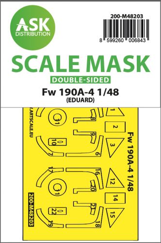 Art Scale - 1/48 Fw 190A-4 double-sided express fit mask for Eduard