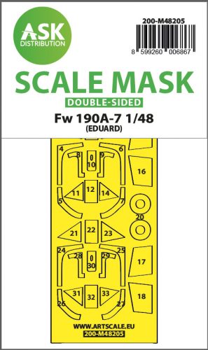 Art Scale - 1/48 Fw 190A-7 double-sided express fit mask for Eduard