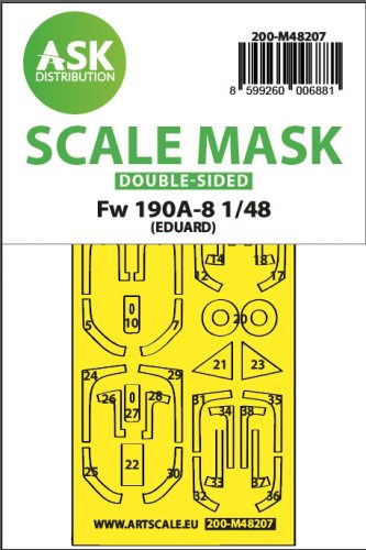 Art Scale - 1/48 Fw 190A-8 double-sided express fit mask for Eduard