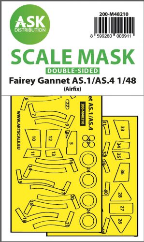 Art Scale - 1/48 Fairey Gannet AS.1/AS.4 double-sided fit and self adhesive express mask for Airfix