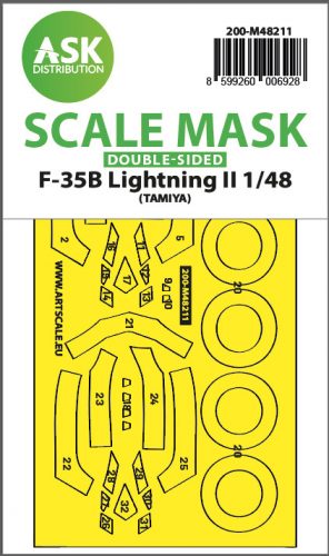 Art Scale - 1/48 F-35B Lightning II double-sided express fit mask for Tamiya