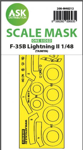 Art Scale - 1/48 F-35B Lightning II one-sided express fit mask for Tamiya