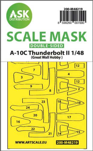 Art Scale - 1/48 A-10C Thunderbolt II double-sided express fit mask for GWH