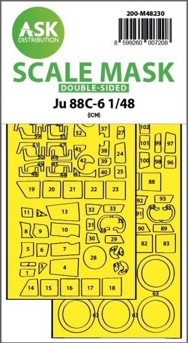 Art Scale - 1/48 Ju 88C-6 double-sided express fit mask for ICM