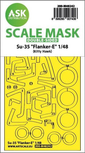 Art Scale - 1/48 Su-35  Flanker-E double-sided express fit  mask for Kitty Hawk