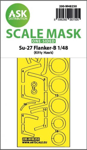 Art Scale - 1/48 Su-27 Flanker-B one-sided express fit  mask for Kitty Hawk