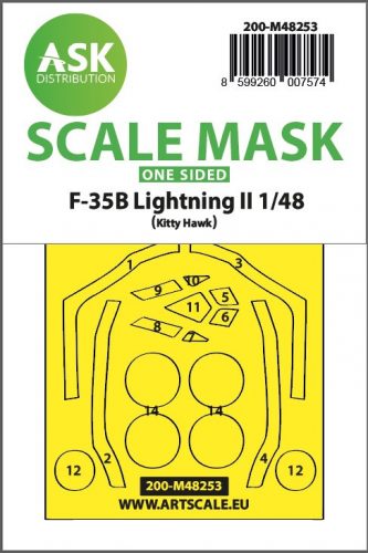 Art Scale - 1/48 F-35B Lightning II one-sided express fit  mask for Kitty Hawk