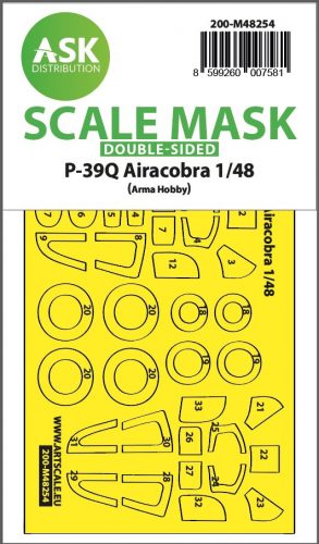 Art Scale - 1/48 P-39Q Airacobra double-sided express fit  mask for Arma Hobby