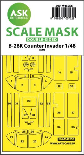 Art Scale - 1/48 B-26K Counter Invader double-sided express fit  mask for ICM