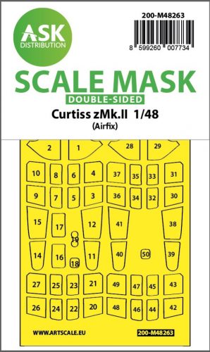 Art Scale - 1/48 Curtiss Tomahawk Mk.II  double-sided express fit  mask for Airfix