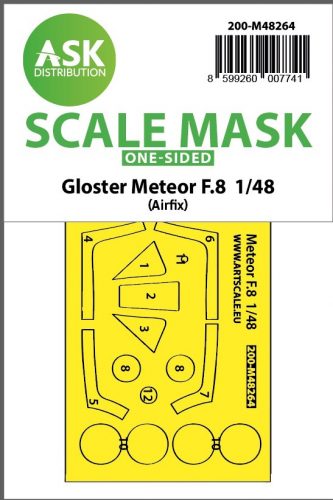 Art Scale - 1/48 Gloster Meteor F.8 one-sided express fit  mask for Airfix