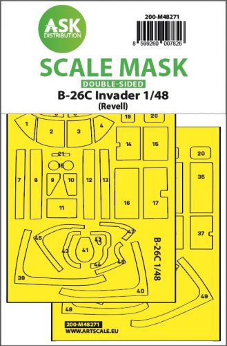 Art Scale - 1/48 B-26C Invader double-sided express fit  mask for Revell