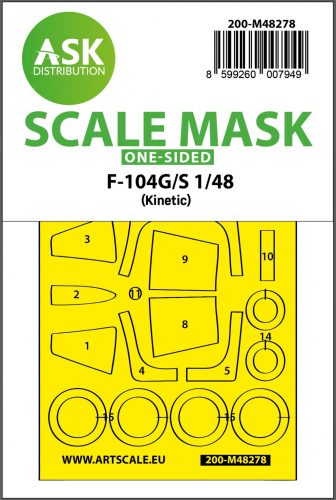 Art Scale - 1/48 F-104G/S one-sided express fit mask for Kinetik