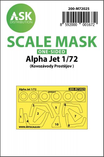 Art Scale - 1/72 Alpha Jet one-sided painting mask for KPM Prostejov