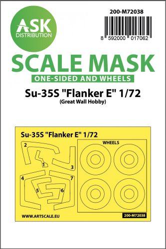 Art Scale - 1/72 Su-35S Flanker E one-sided painting mask for GWH