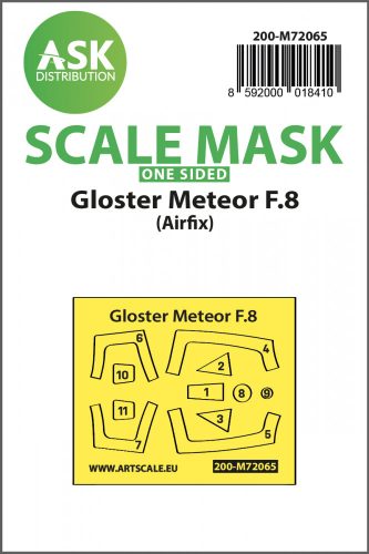 Art Scale - 1/72 Gloster Meteor F.8 one-sided express mask for Airfix