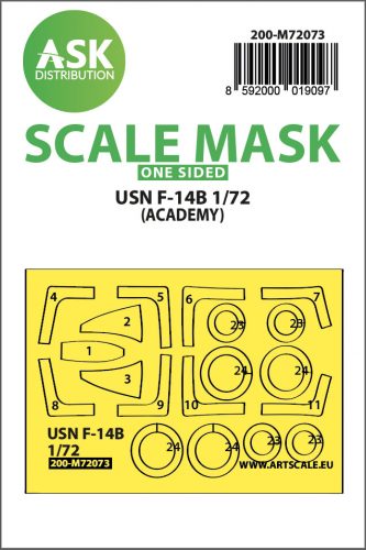 Art Scale - 1/72 F-14B one-sided express fit mask for Academy