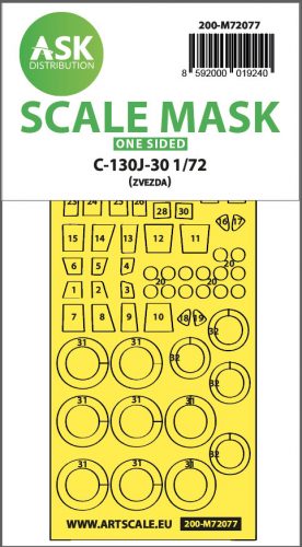 Art Scale - 1/72 C-130J-30 one-sided express fit mask for Zvezda