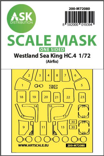 Art Scale - 1/72 Westland Sea King HC.4  one-sided express fit mask for Airfix