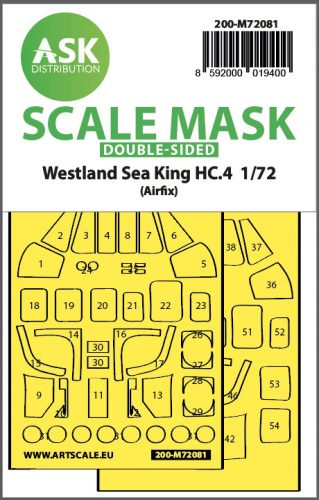 Art Scale - 1/72 Westland Sea King HC.4  double-sided express fit mask for Airfix