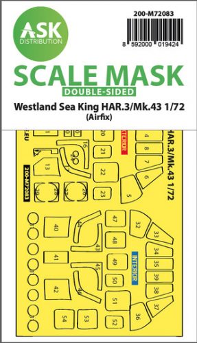 Art Scale - 1/72 Westland Sea King HAR.3 / Mk.43  double-sided express fit mask for Airfix