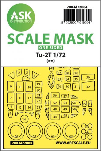 Art Scale - 1/72 Tu-2T  one-sided express fit mask for ICM