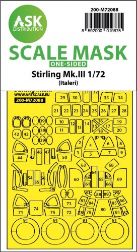 Art Scale - 1/72 Stirling Mk.III one-sided express fit mask for Italeri