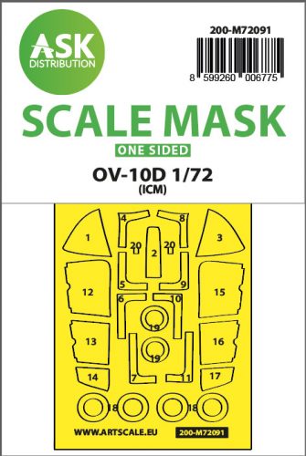 Art Scale - 1/72 OV-10D Bronco one-sided express fit mask for ICM