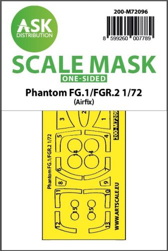 Art Scale - 1/72 Phantom FG.1/FGR.2 one-sided fit express mask for Airfix