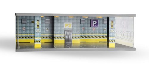 Atlantic - VETRINA DISPLAY BOX DIORAMA PARCHEGGIO SECONDO PIANO - PARKING P2 YELLOW FLOOR - CARS NOT INCLUDED - Lungh.LENGHT cm 43.0 X Largh.WIDTH cm 25.0 X Alt.HEIGHT cm 14.0 VARIOUS